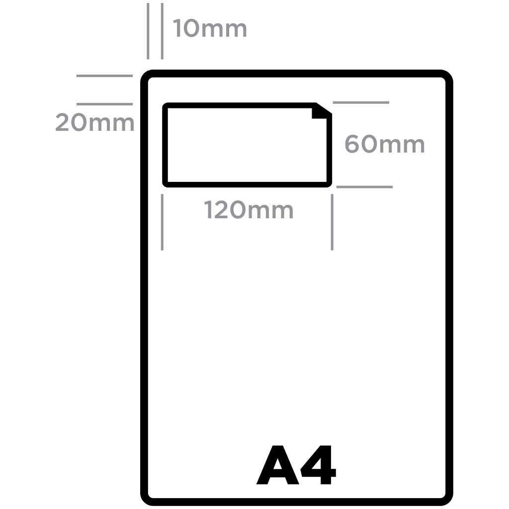A4 Single Integrated Label, White, S13, One Integral Hotmelt Label ...